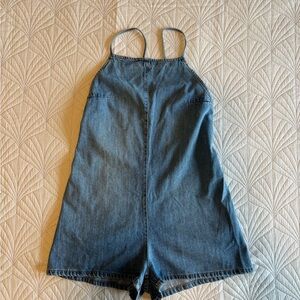 Zara Blue Denim Halter Shortalls